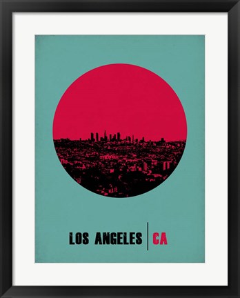 Framed Los Angeles Circle 1 Print