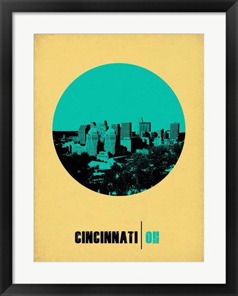 Framed Cincinnati Circle 2 Print