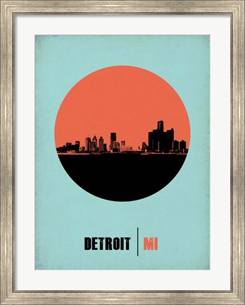Framed Detroit Circle 2 Print