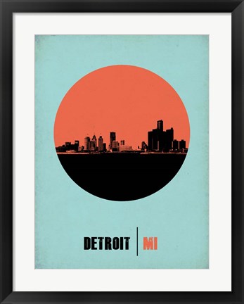 Framed Detroit Circle 2 Print