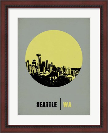 Framed Seattle Circle 2 Print