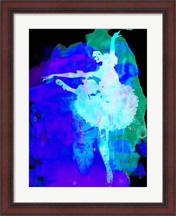Framed Purple Ballerina Watercolor Print
