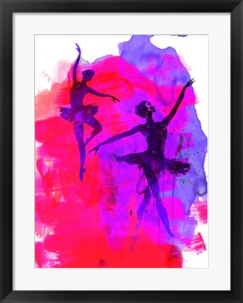 Framed Two Dancing Ballerinas Print