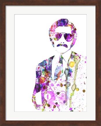 Framed Anchorman Watercolor 1 Print