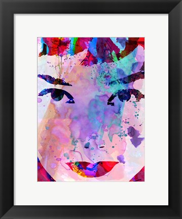 Framed Audrey Watercolor Print