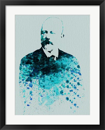 Framed Tchaikovsky Watercolor Print