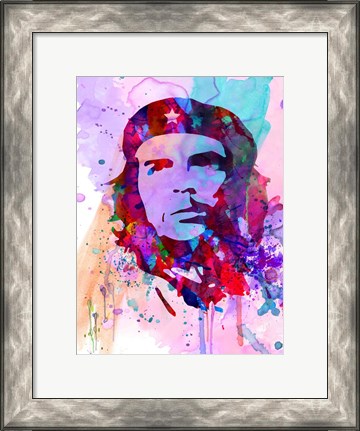 Framed Che Guevara Watercolor 2 Print