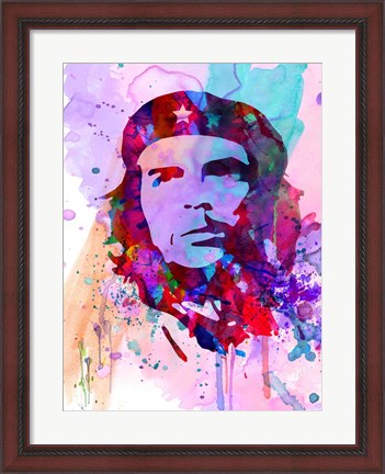 Framed Che Guevara Watercolor 2 Print