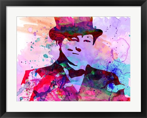 Framed Churchill Watercolor Print