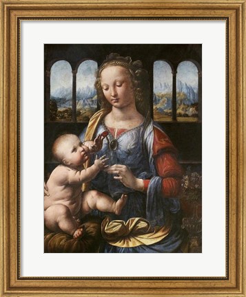Framed Madonna of the Carnation Print