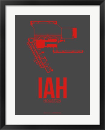 Framed IAH Houston Airport 1 Print