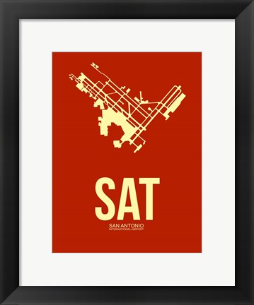 Framed SAT San Antonio Airport 1 Print