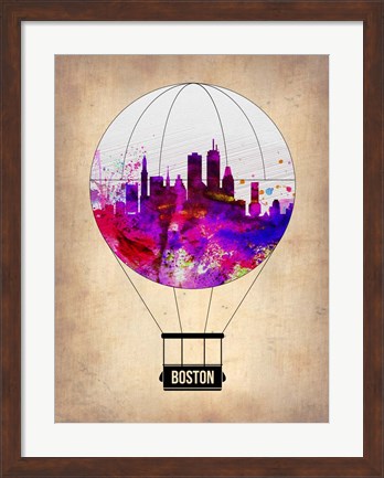 Framed Boston Air Balloon Print