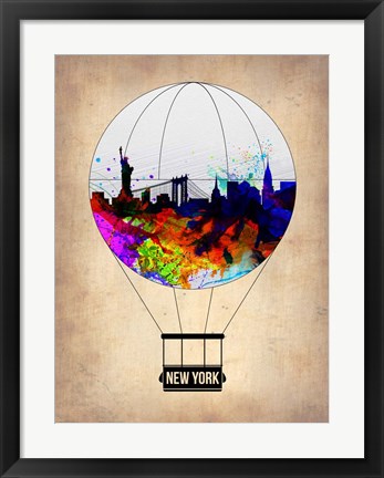 Framed New York Air Balloon Print