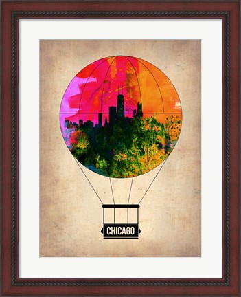 Framed Chicago Air Balloon Print