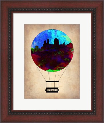 Framed Cincinnati  Air Balloon Print