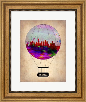 Framed Los Angeles Air Balloon 2 Print