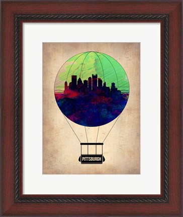 Framed Pittsburgh Air Balloon Print