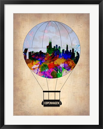 Framed Copenhagen Air Balloon Print