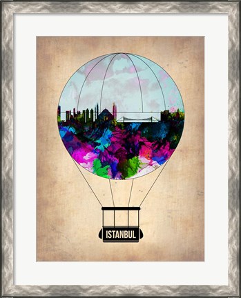Framed Istanbul Air Balloon Print