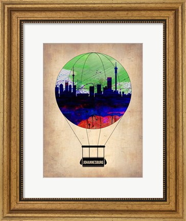 Framed Johannesburg Air Balloon Print