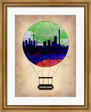 Framed Johannesburg Air Balloon Print