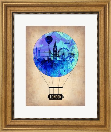 Framed London Air Balloon Print