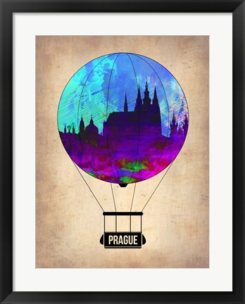 Framed Prague Air Balloon Print