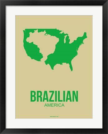 Framed Brazilian America 3 Print