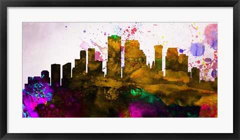 Framed New Orleans City Skyline Print