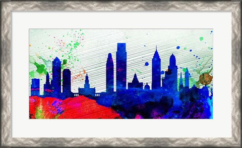Framed Philadelphia City Skyline Print