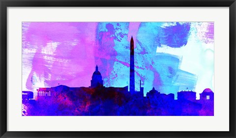 Framed Washington DC City Skyline Print