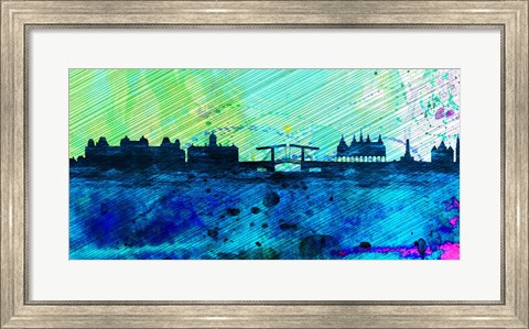 Framed Amsterdam City Skyline Print