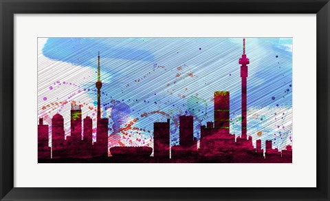 Framed Johannesburg City Skyline Print