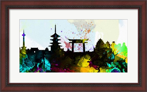 Framed Kyoto City Skyline Print