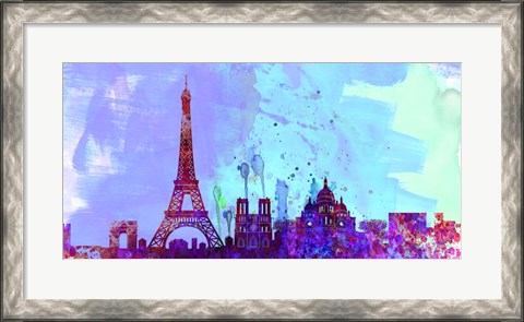 Framed Paris City Skyline Print