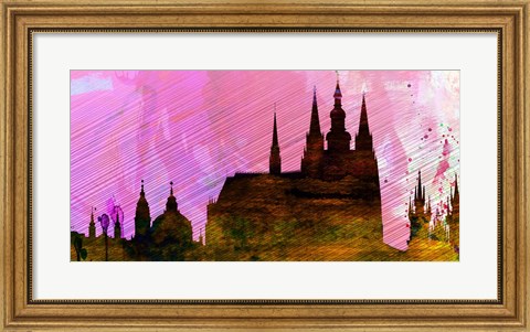 Framed Prague City Skyline Print