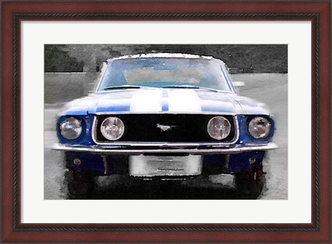 Framed 1968 Ford mustang Front End Print