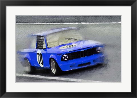 Framed 1969 BMW 2002 Racing Print
