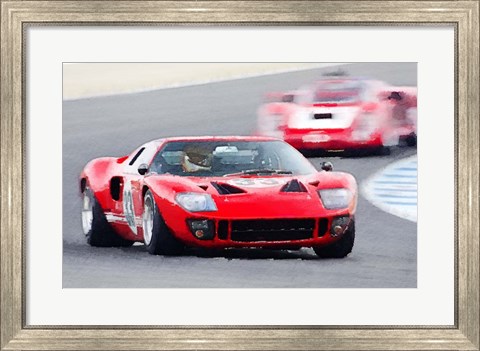 Framed Ford GT40 Race in Monterey Print