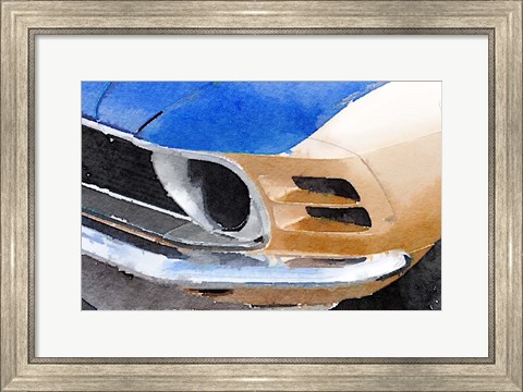Framed Ford Mustang Front Detail Print