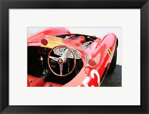 Framed Ferrari Cockpit Monterey Print