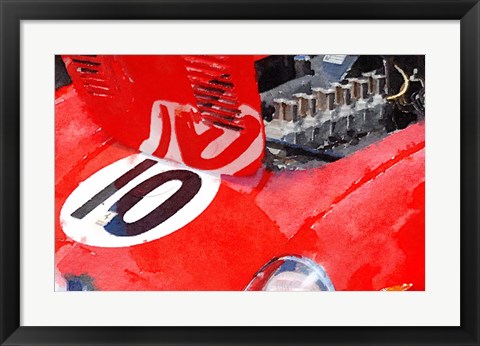 Framed 1962 Ferrari 250 GTO Engine Print