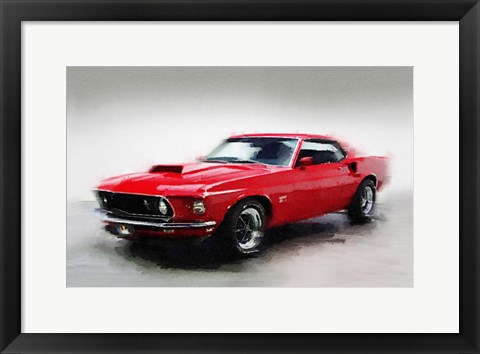 Framed 1969 Ford Mustang Print