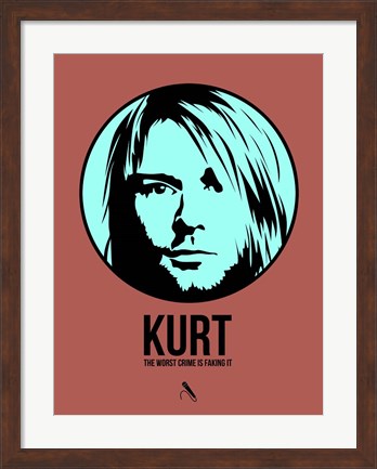 Framed Kurt 2 Print