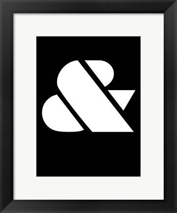 Framed Ampersand Black and White Print