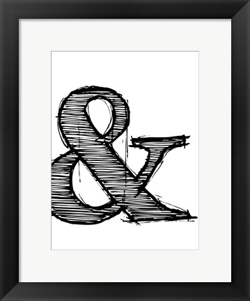 Framed Ampersand 1 Print