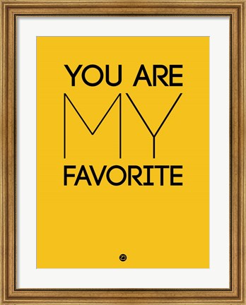 Framed You Are My Favorite Yellow Print