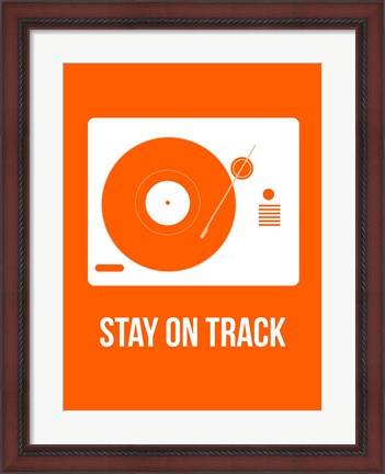 Framed Stay On Track Orange Print