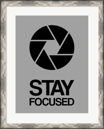 Framed Stay Focused Circle 3 Print